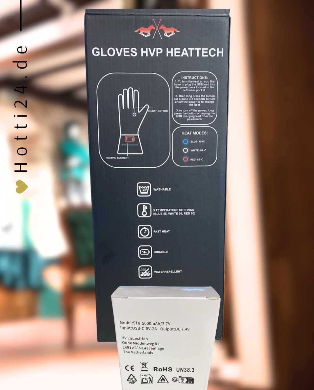 HV Polo »Reithandschuhe beheizbar HVPHeat Black 🔥