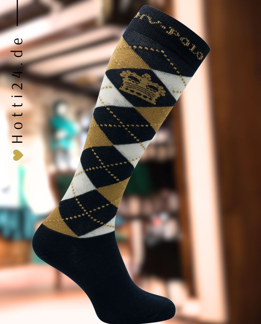 HV POLO »Reitsocken HVPArgyle Navy Sand Gold