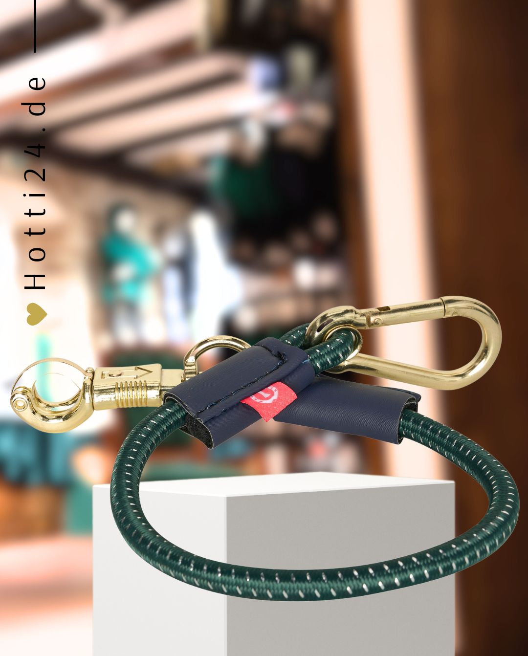 Imperial Riding »Tie Rope IRHElastic 60cm Brass Green