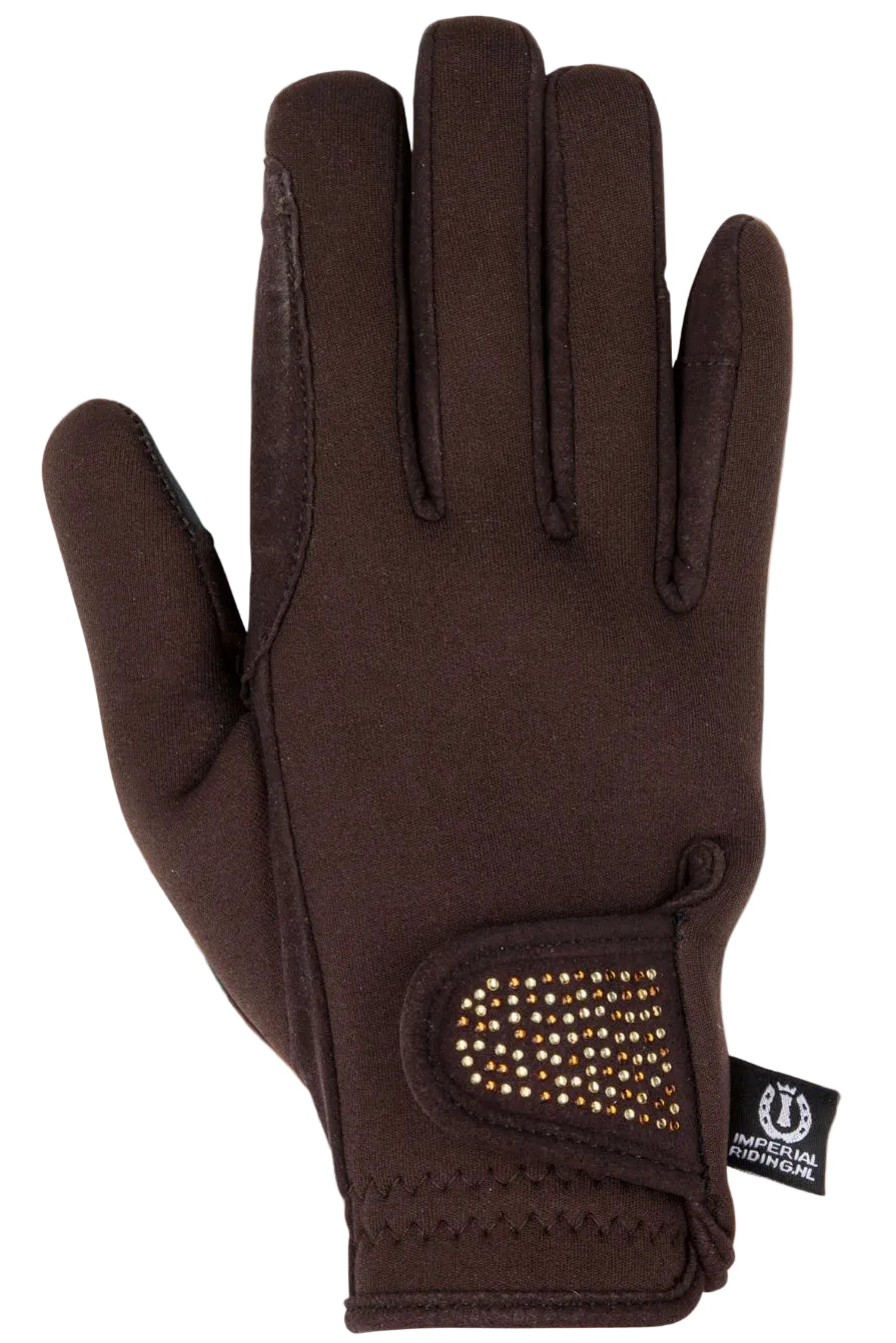 Imperial Riding "Women's Riding Gloves IRHWanna Go Brown