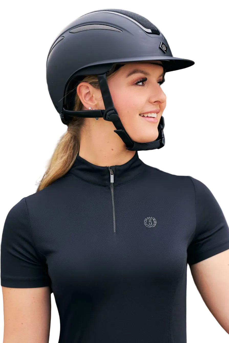 Imperial Riding Reithelm IRHOlania Deluxe Big Visor Schwarz