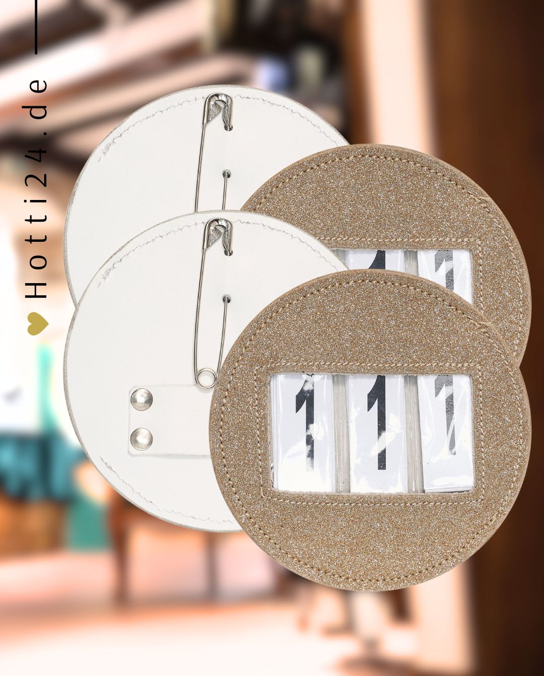 IMPERIAL RIDING »Startnummern 3-stellig 2er Set rund Gold