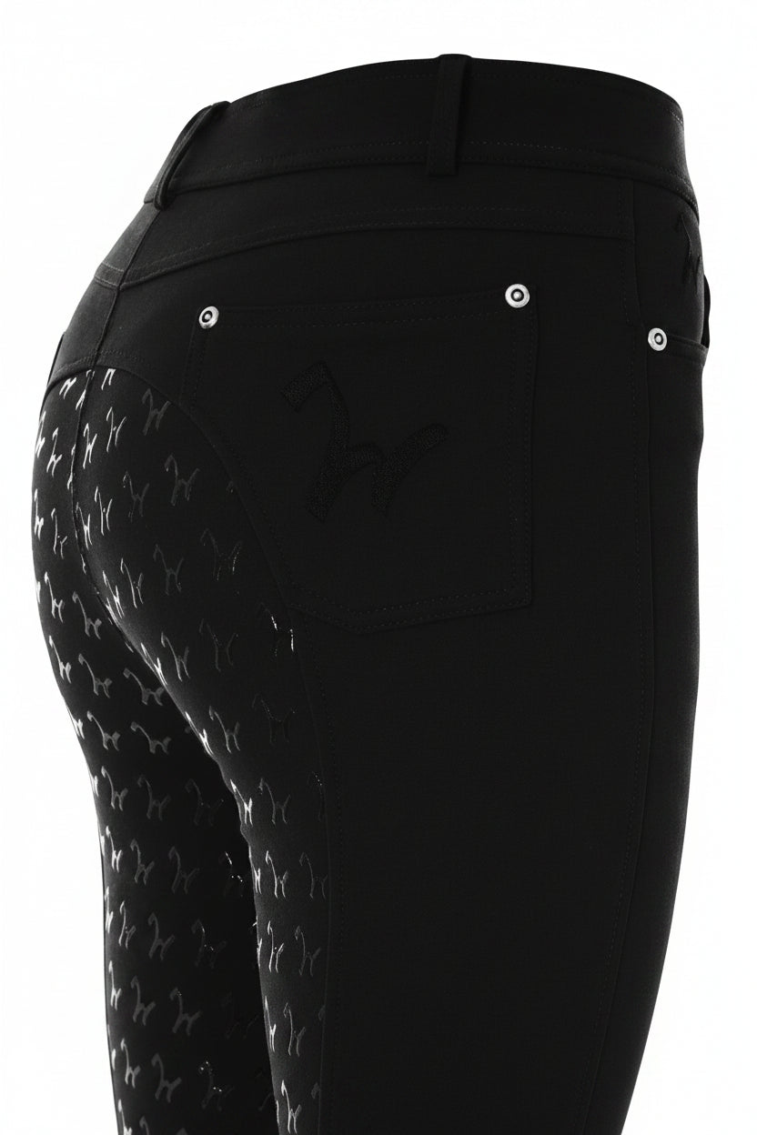 Isabell Werth Reithose FullGrip Schwarz