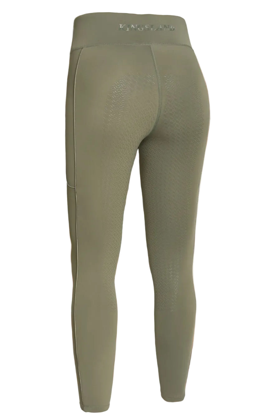 Kingsland Women's Riding Leggings KLKatinka FullGrip Green Castor