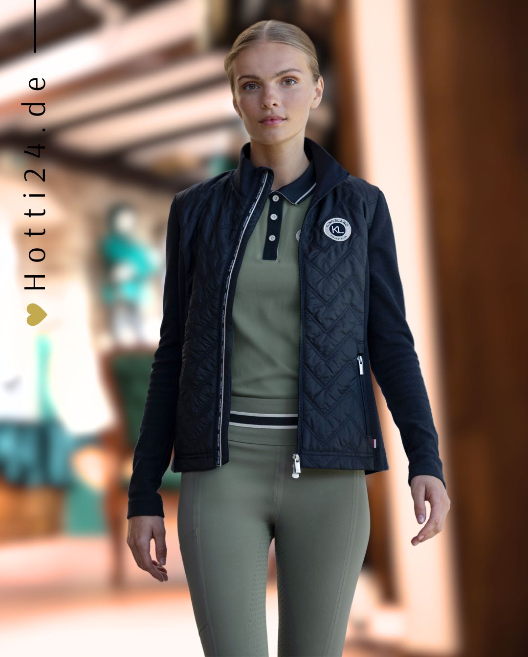 Kingsland »Reitleggings KLLaura FullGrip Green Agave