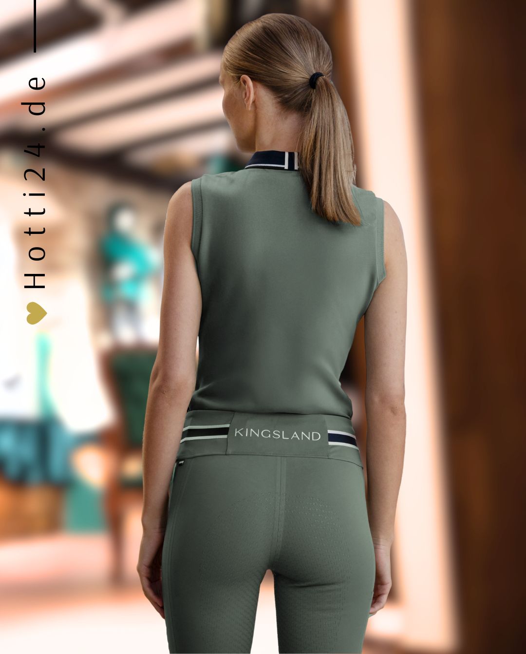 Kingsland »Reitleggings KLLaura FullGrip Green Agave