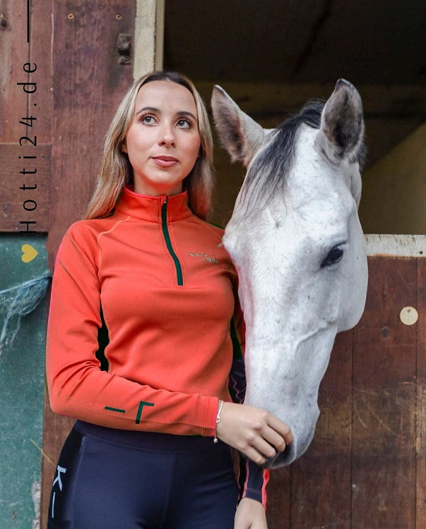 Kingsland »Damen Trainingshirt Gineva Orange, mit halbem Reißverschluss ist aus elastischem, leistungsstarkem Funktionsmaterial gefertigt Artikelnummer 2400206475-3032 kaufen bei www.Hotti24.de