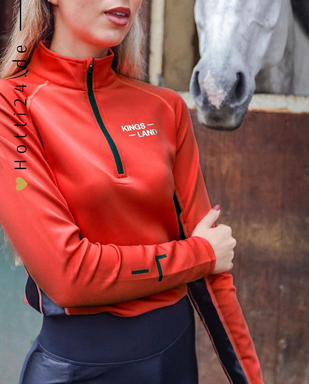 Kingsland »Damen Trainingshirt Gineva Orange, mit halbem Reißverschluss ist aus elastischem, leistungsstarkem Funktionsmaterial gefertigt Artikelnummer 2400206475-3032 kaufen bei www.Hotti24.de