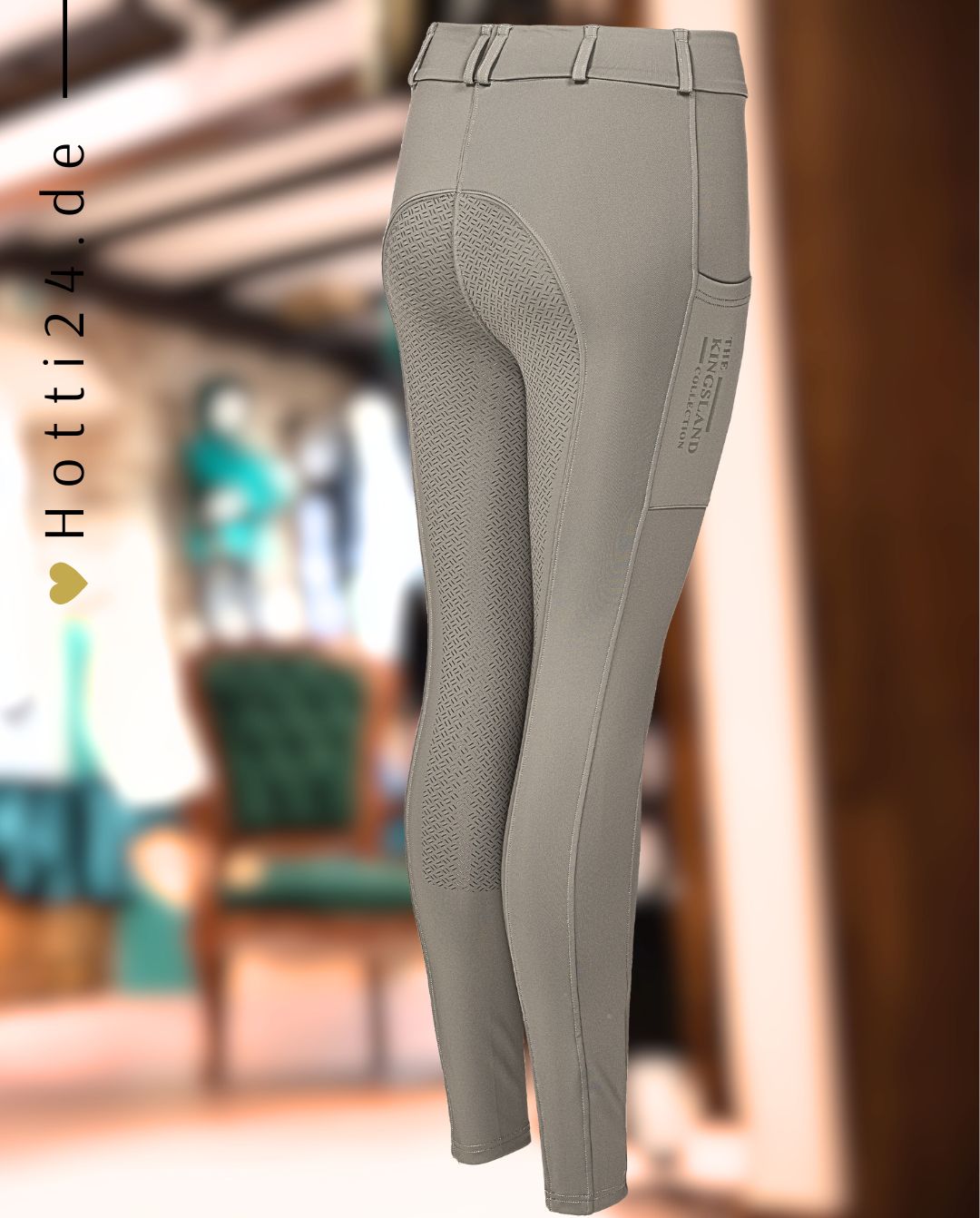 KL »Kinder Reithose KLKaysa FullGrip Green Castor