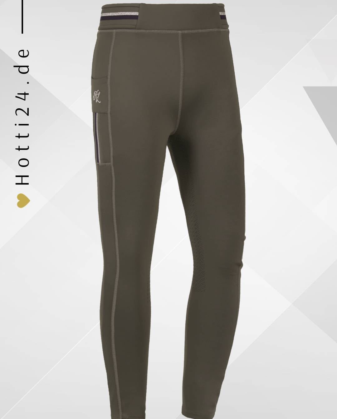 Damen Reitleggings "Kattie FullGrip" von KINGSLAND. Diese Reitleggings sind in der Farbe Grün erhältlich und tragen die Artikelnummer 2330246247-5015. Die "Kattie FullGrip" Damen Reitleggings wurden speziell entwickelt, um Komfort und Halt im Sattel zu bieten. Sie können diese Damen Reitleggings auf der Website www.hotti24.de erwerben