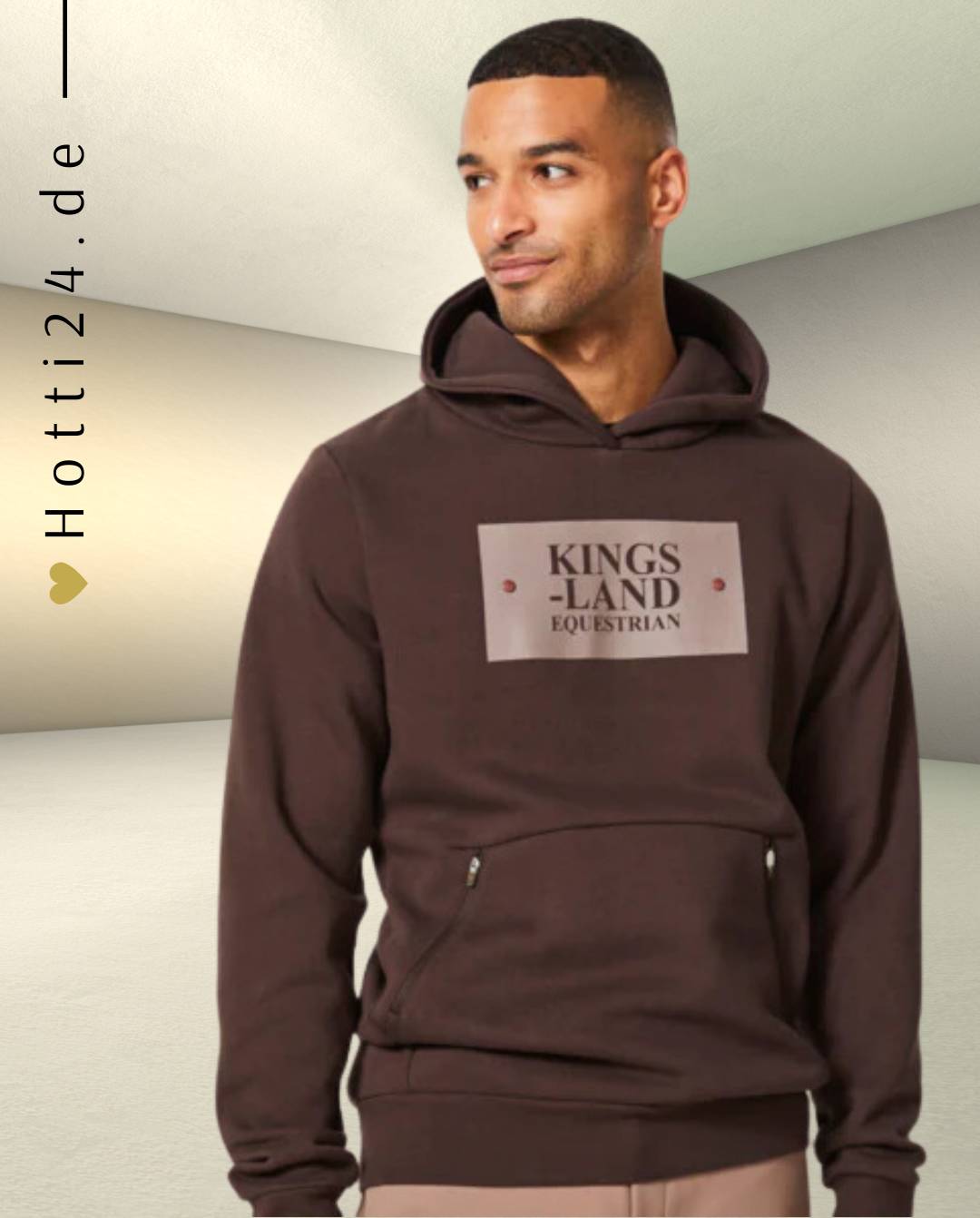 Kingsland »Unisex Hoodie Sebastian Braun, aus weichem, gestricktem Stoff mit gebürsteter Innenseite verfügt über eine Kapuze und eine Vordertasche mit automatisch verschließbarem Reißverschluss Artikelnummer 2230192620-6578 erhältlich bei www.Hotti24.de