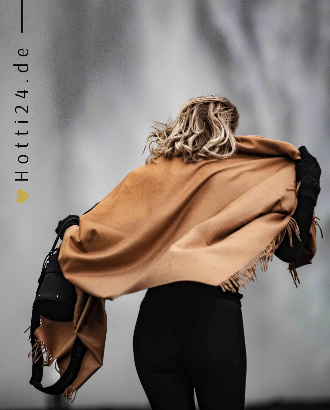 L'Evoine »Alpaka Poncho Plaid Camel