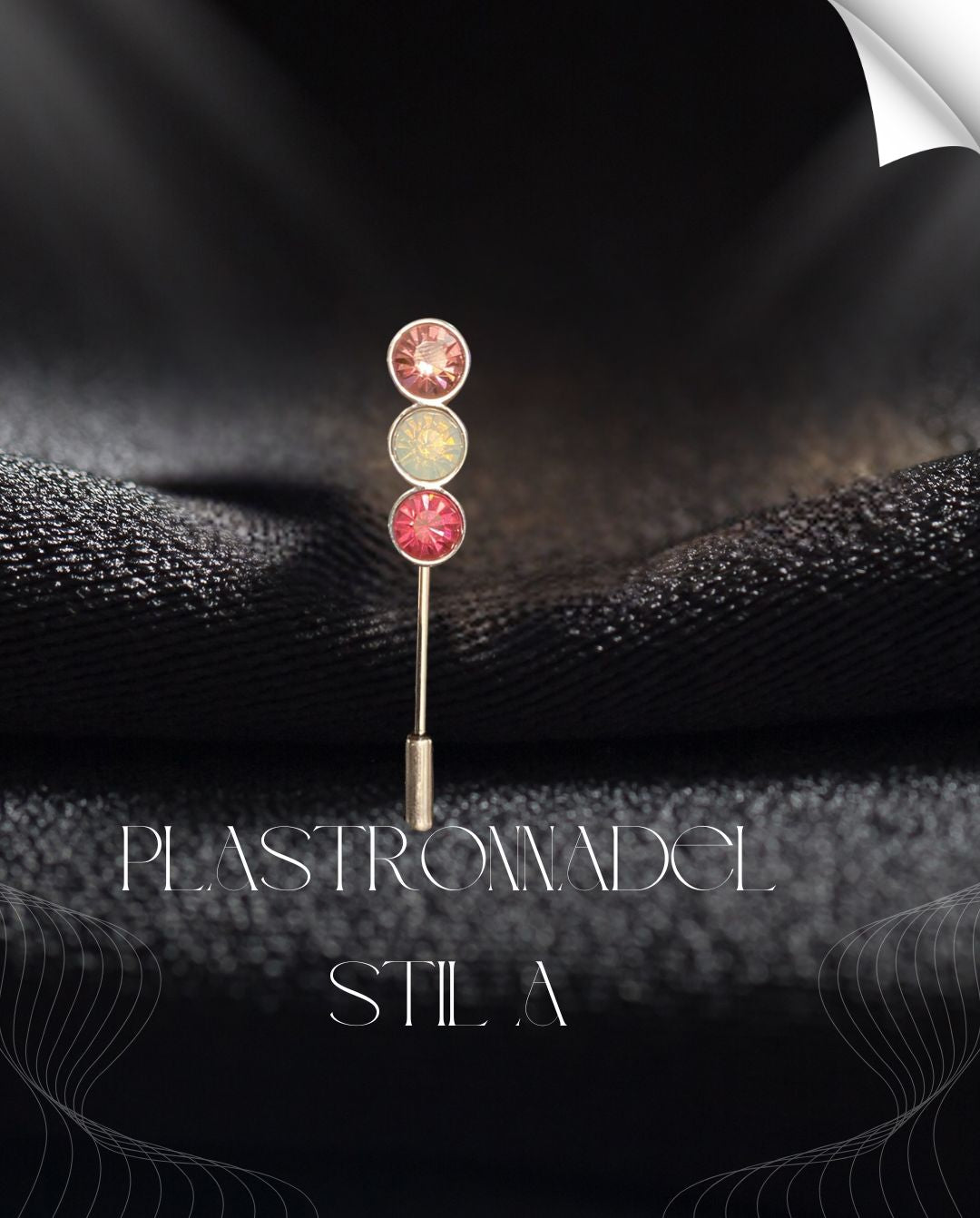 Otto Schumacher »Plastronnadel Swarovski Rosa