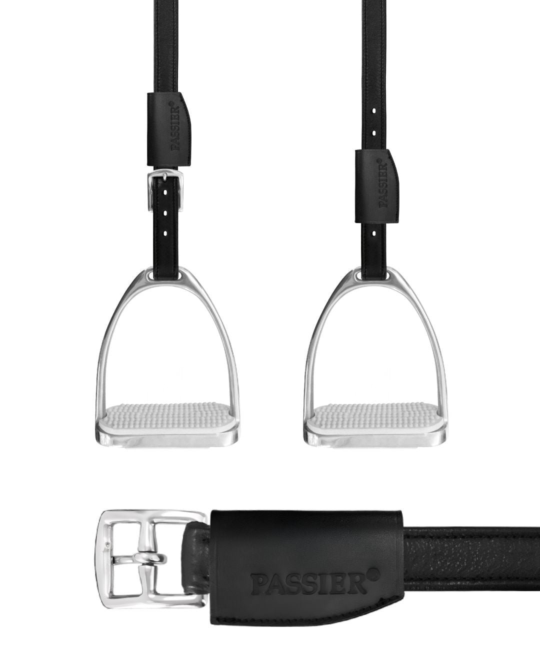 Passier "Stirrup Leathers Velvet Touch Mono Leather Black