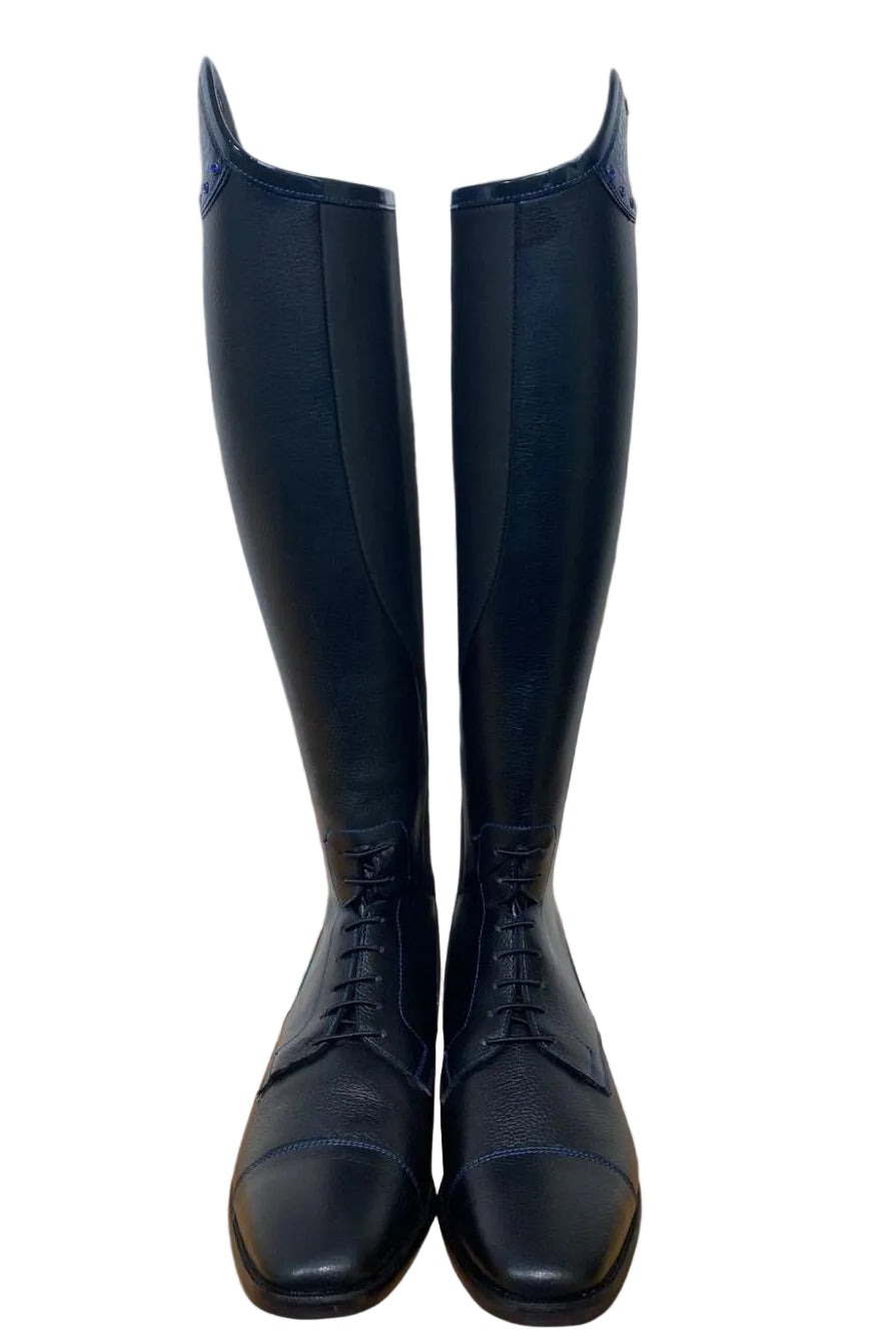 Petrie Reitstiefel Luca Black Blue Croco