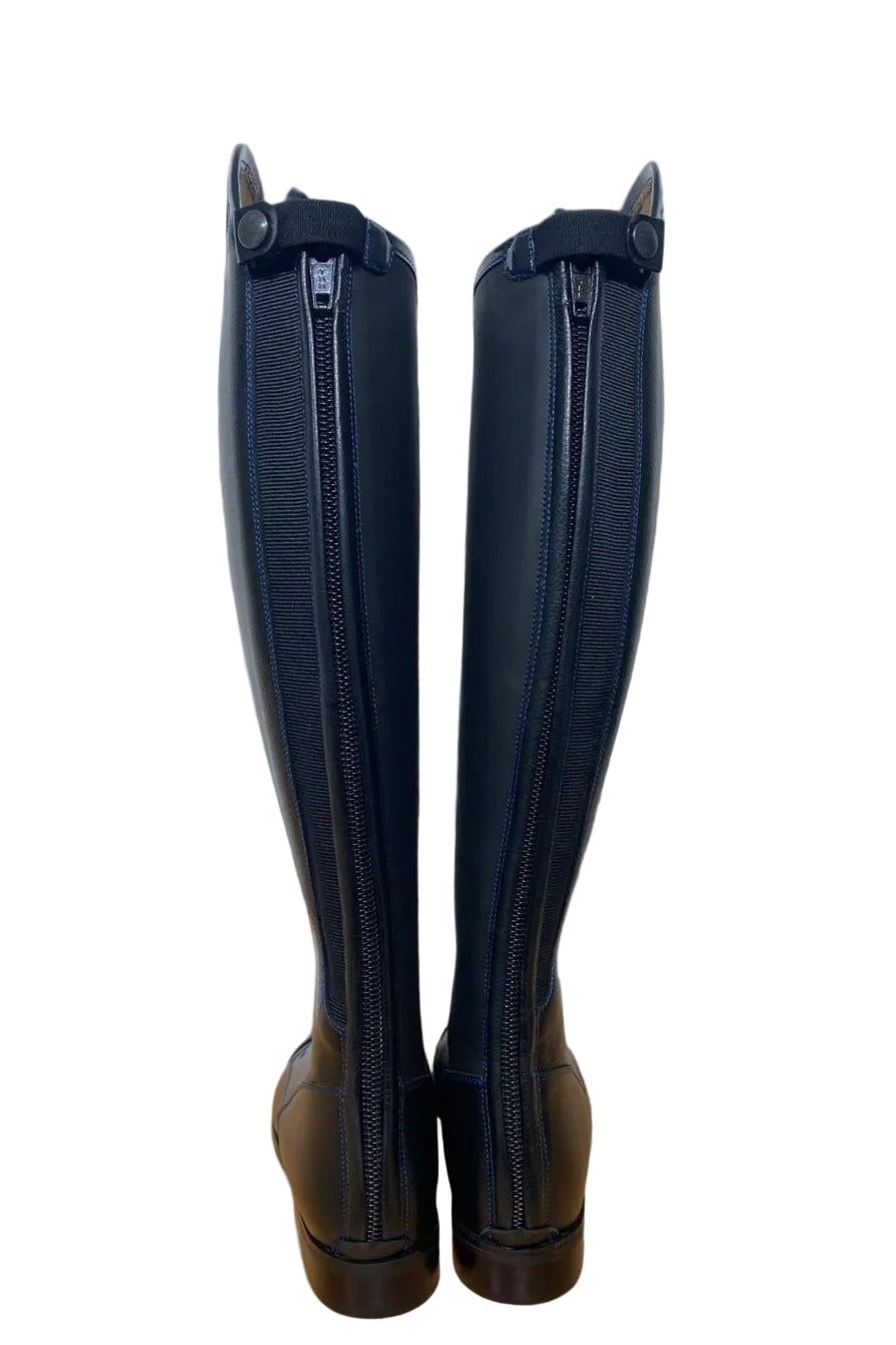 Petrie Reitstiefel Luca Black Blue Croco