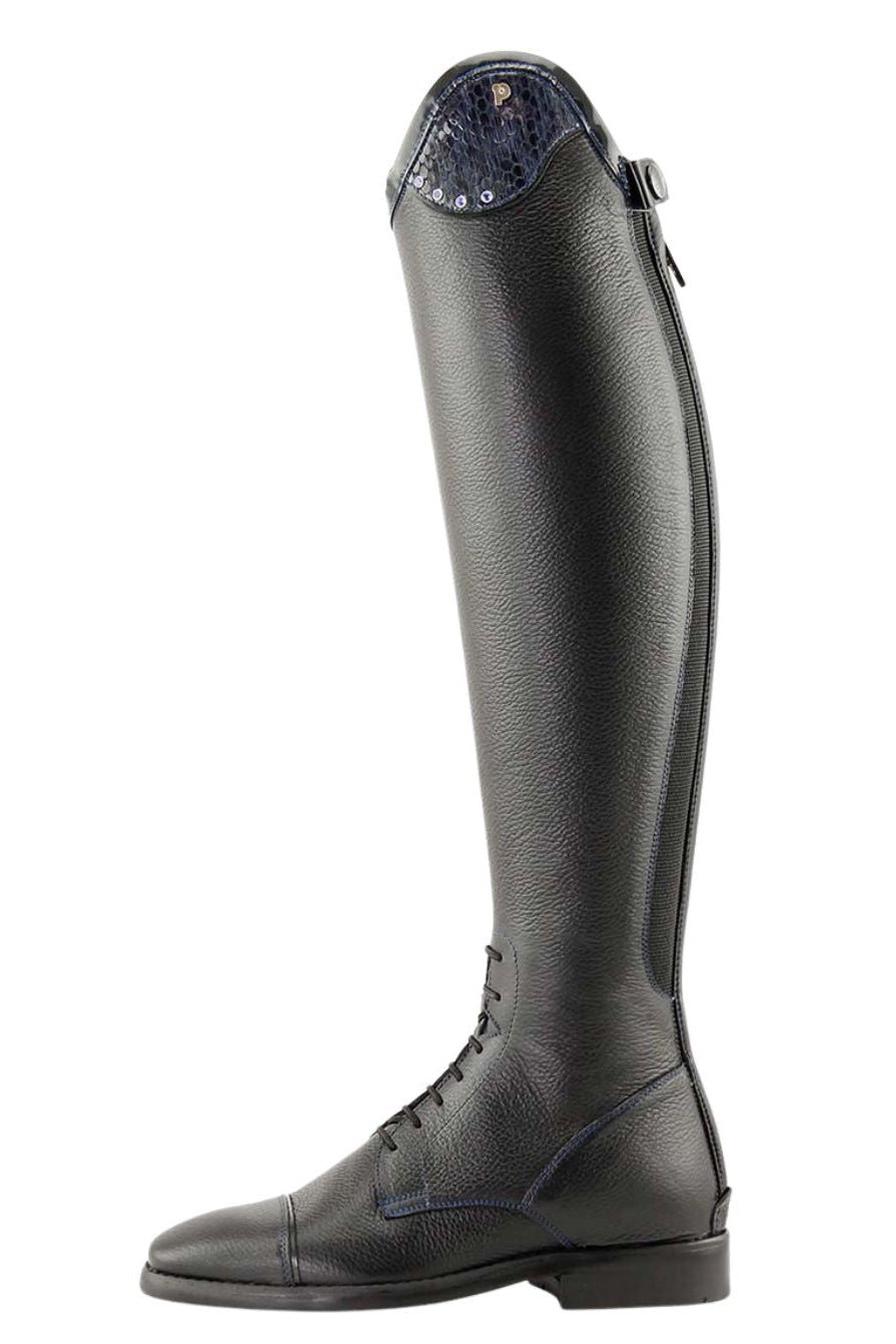 Petrie Reitstiefel Luca Black Blue Croco