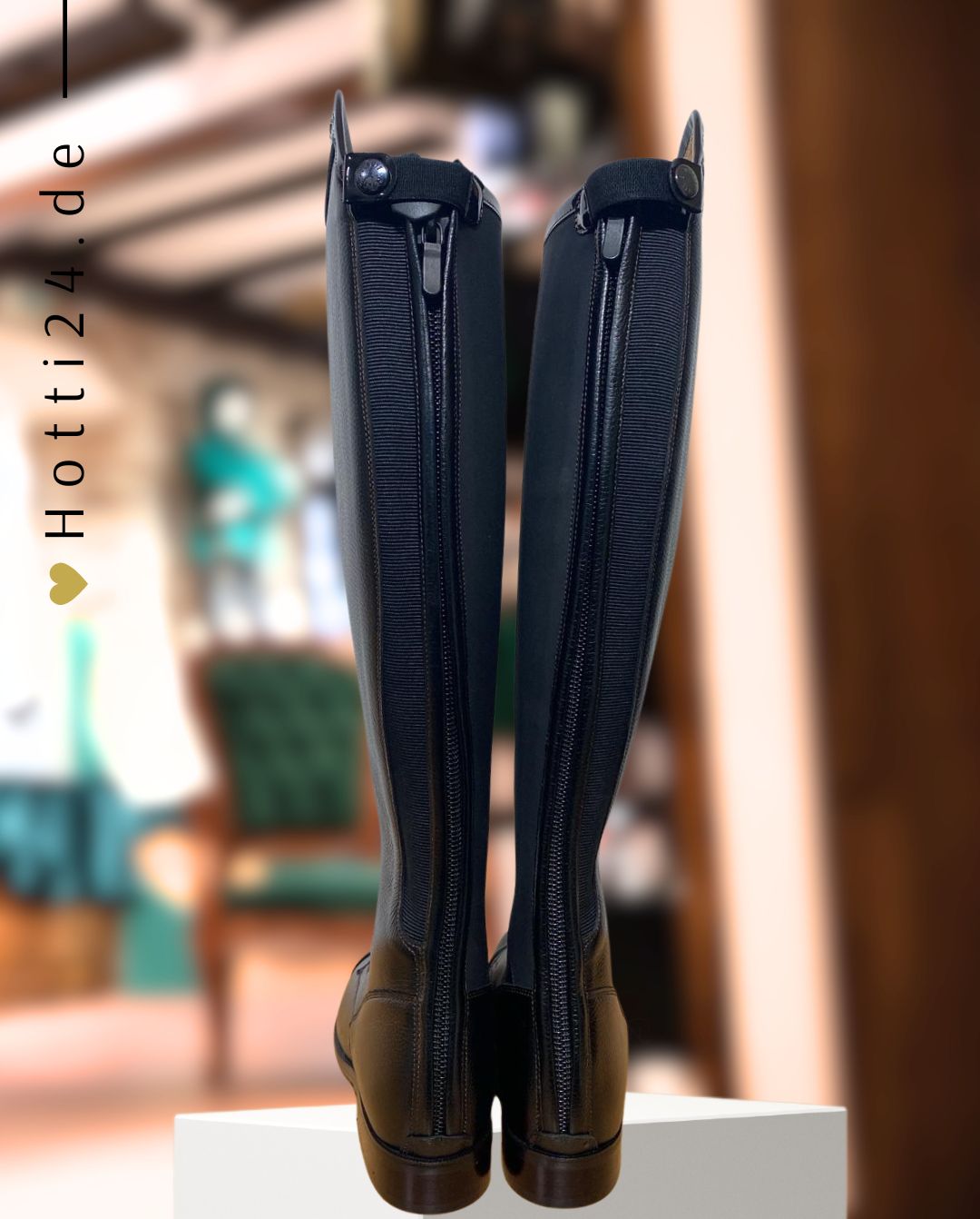 Petrie »Reitstiefel Luca Black Brown Croco