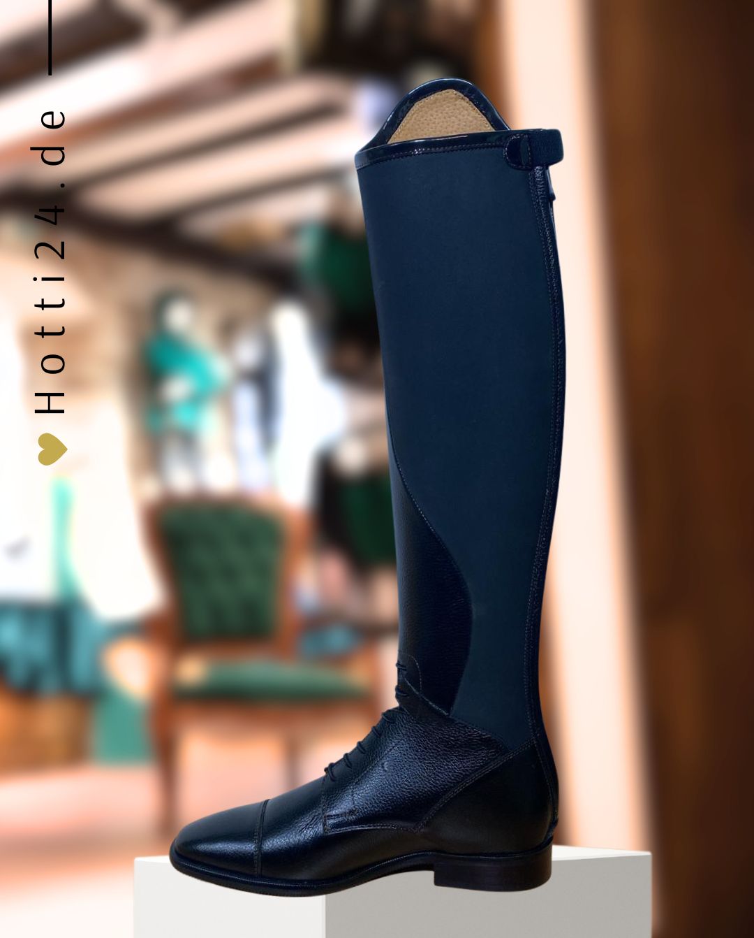 Petrie »Reitstiefel Luca Black Brown Croco