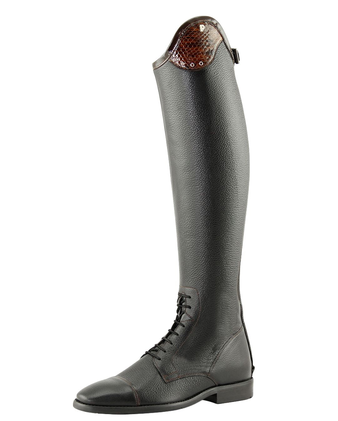 Petrie »Reitstiefel Luca Black Brown Croco