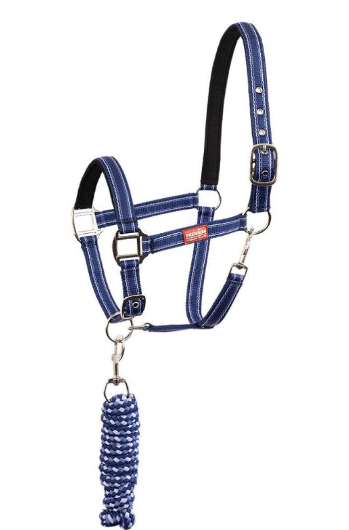 premiere-pferde-halfter-set-blue-ribbon-