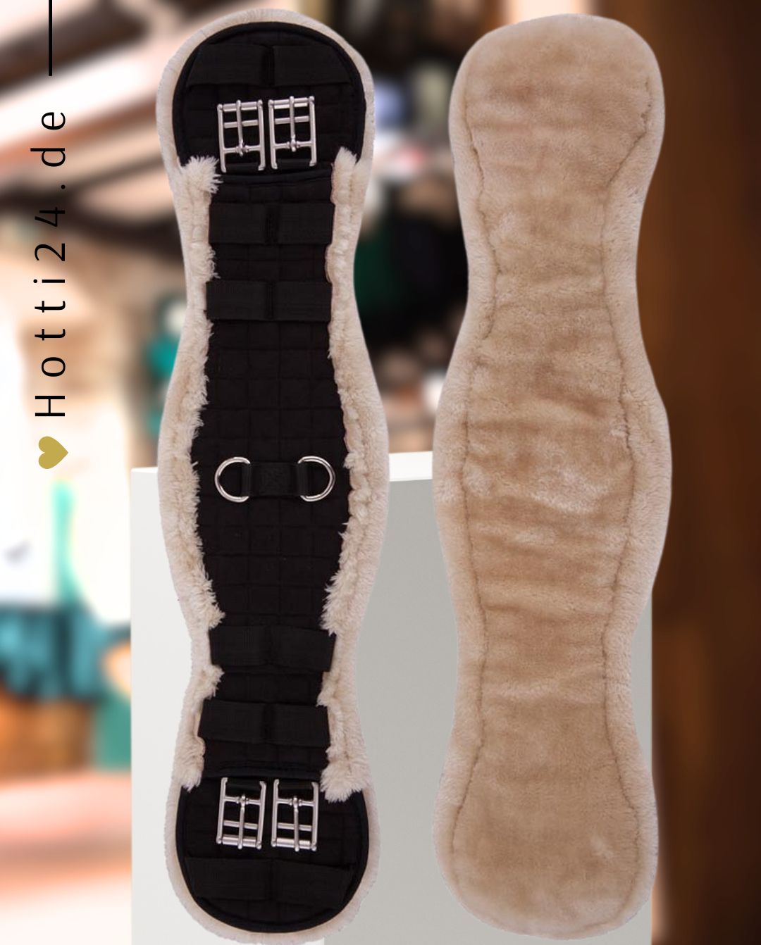Premiere »Sattelgurt Artificial Fur Black/Natur