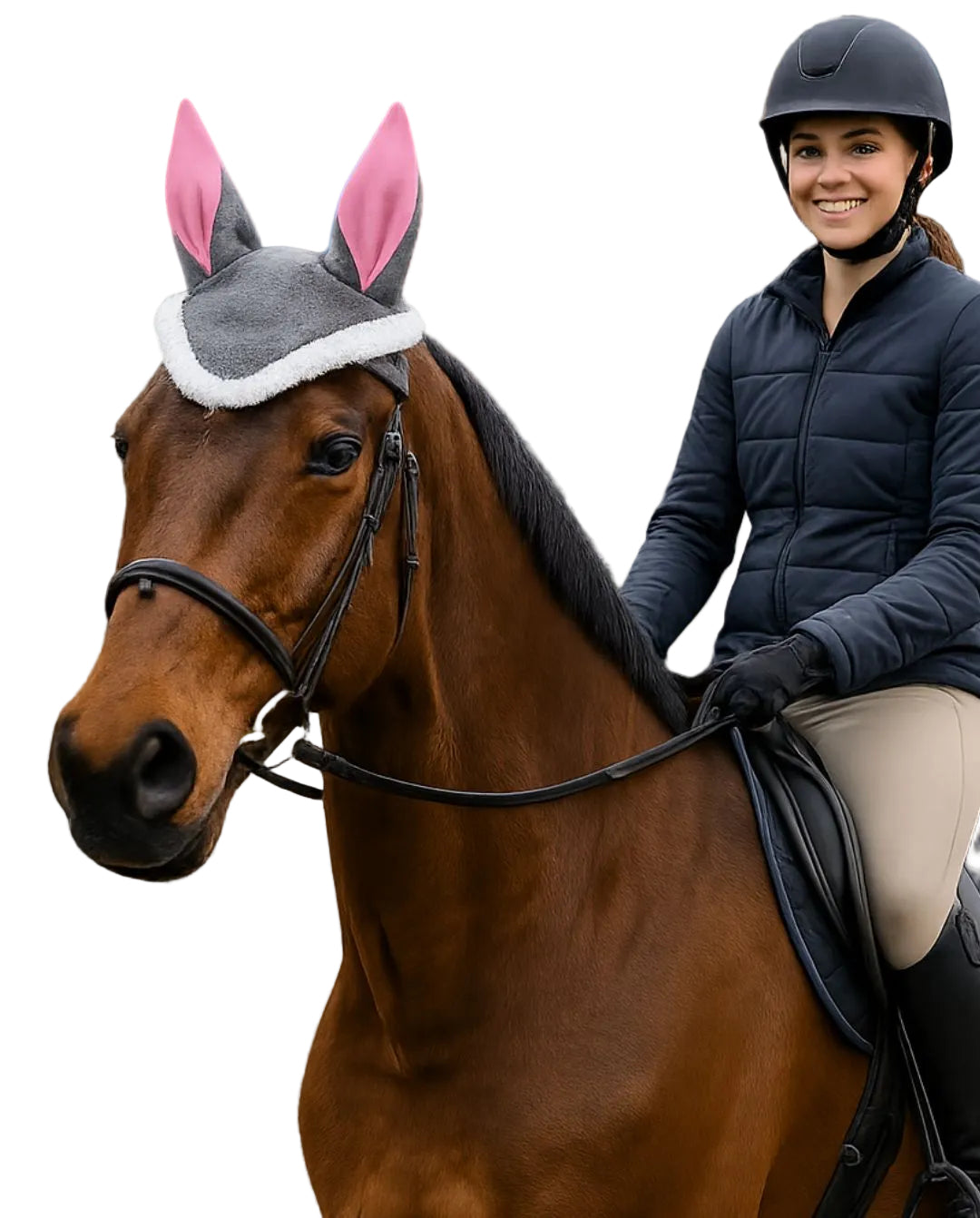 QHP Ohrenhaube Osterhase Grau