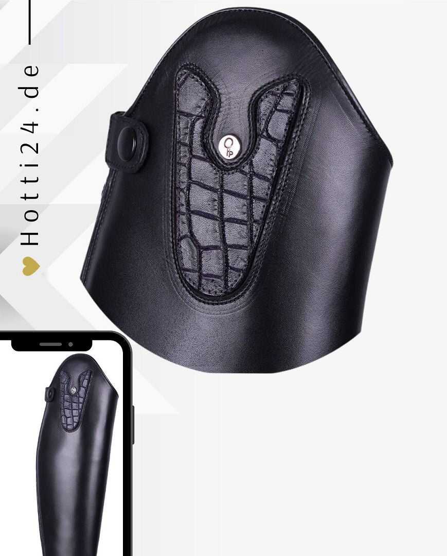 QHP »Patches for Riding Boots Sasha Croco Matt Black