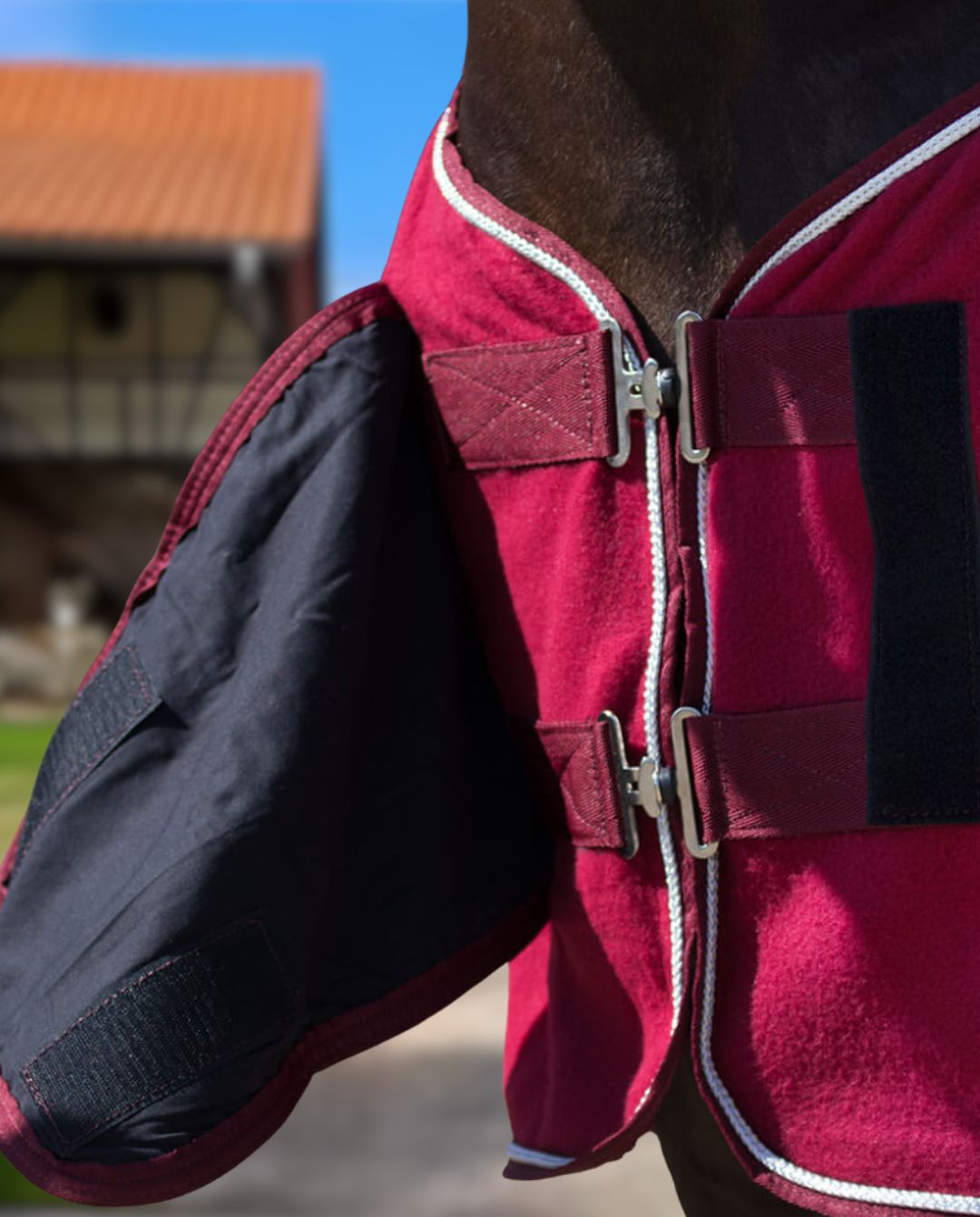 QHP »Abschwitzdecke mit Ornament Bordeaux