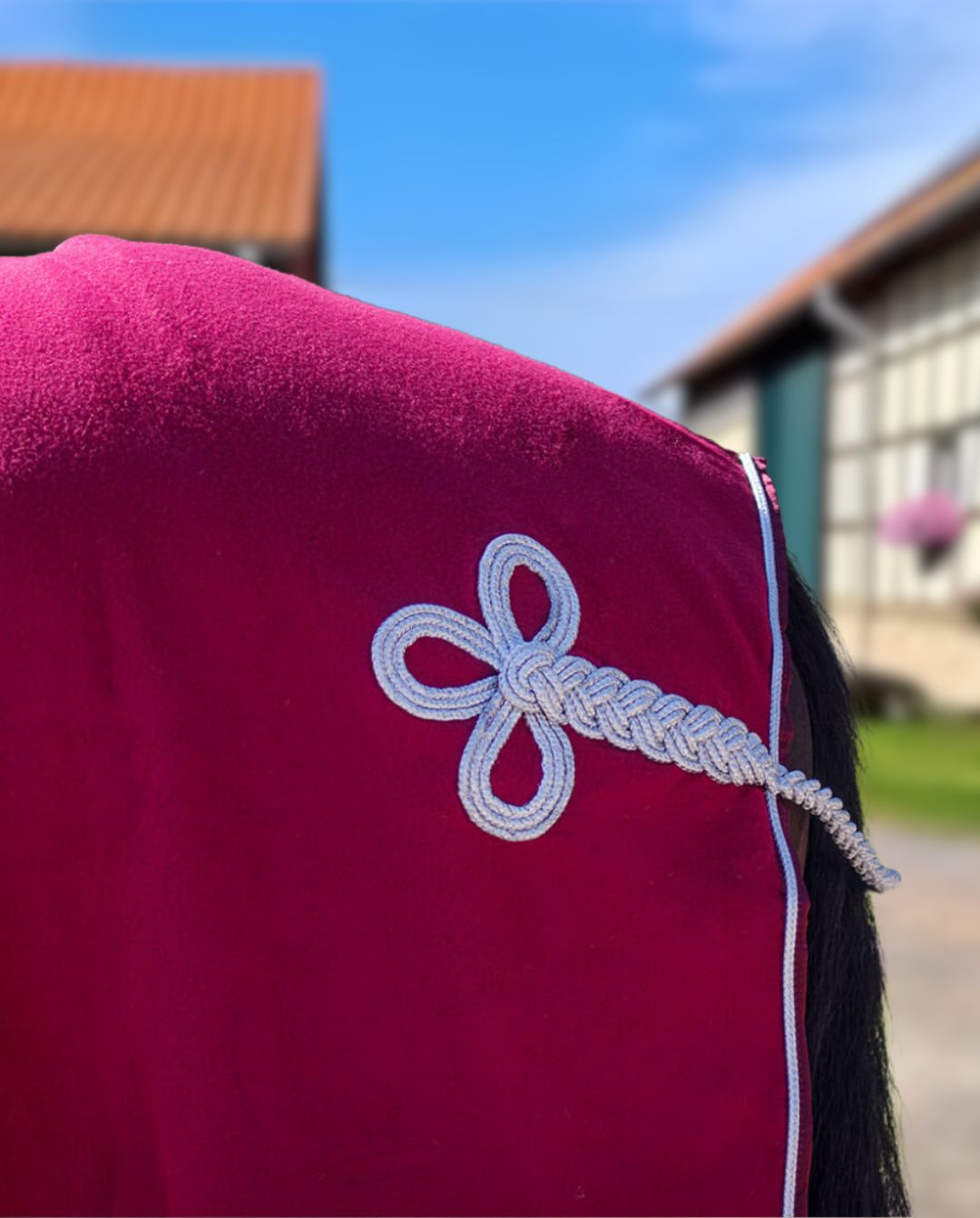 QHP »Abschwitzdecke mit Ornament Bordeaux