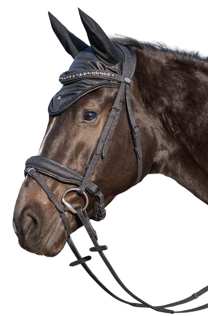 QHP Trense Glitter Schwarz