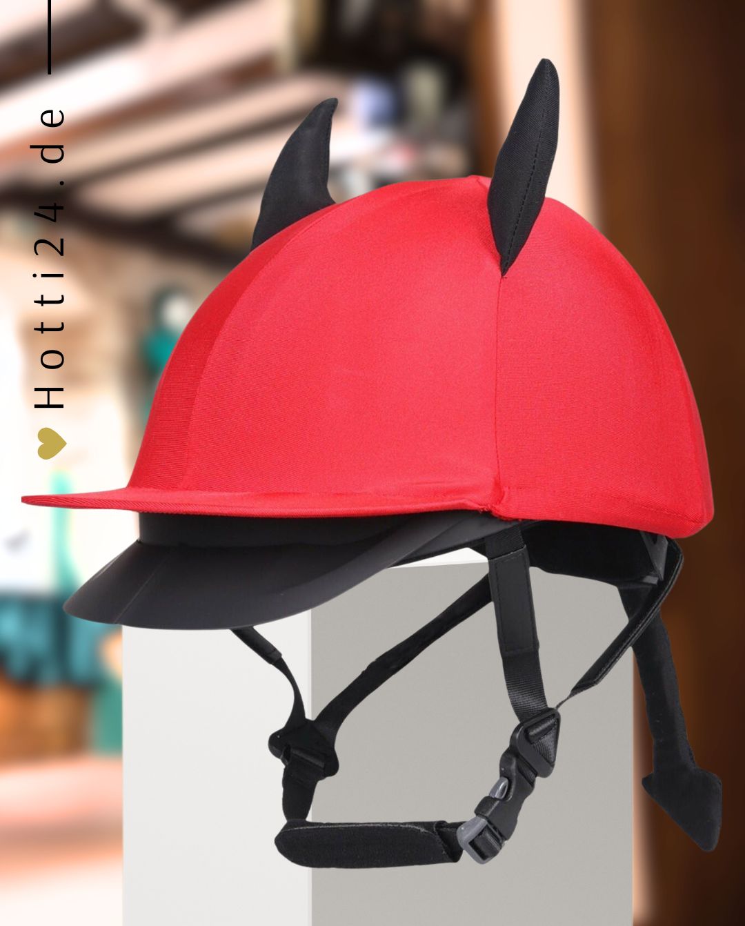 QHP »Reithelm Überzug Halloween Teufel