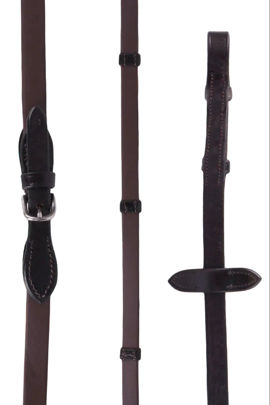 QHP »Reins Biothane with Stops Brown