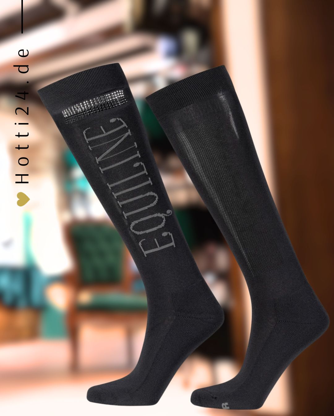 EQUILINE »Reitsocken Gebug Black