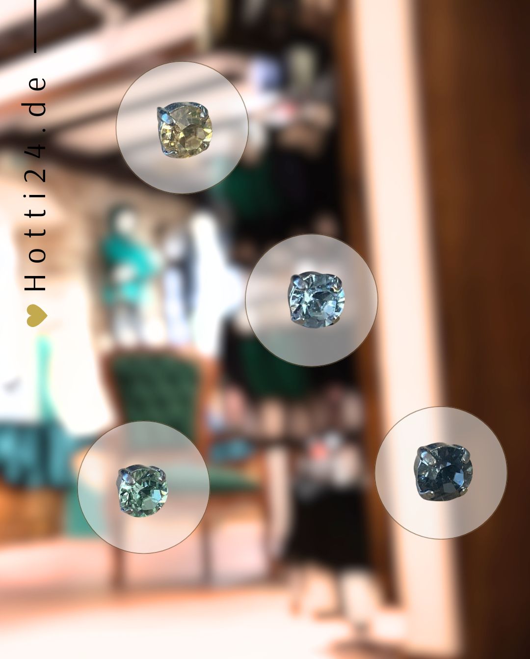 Otto Schumacher »Anstecker Pin Swarovski Stein