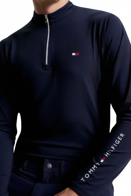 Tommy Hilfiger Equestrian Long Sleeve Riding Top Wellington Desert Sky