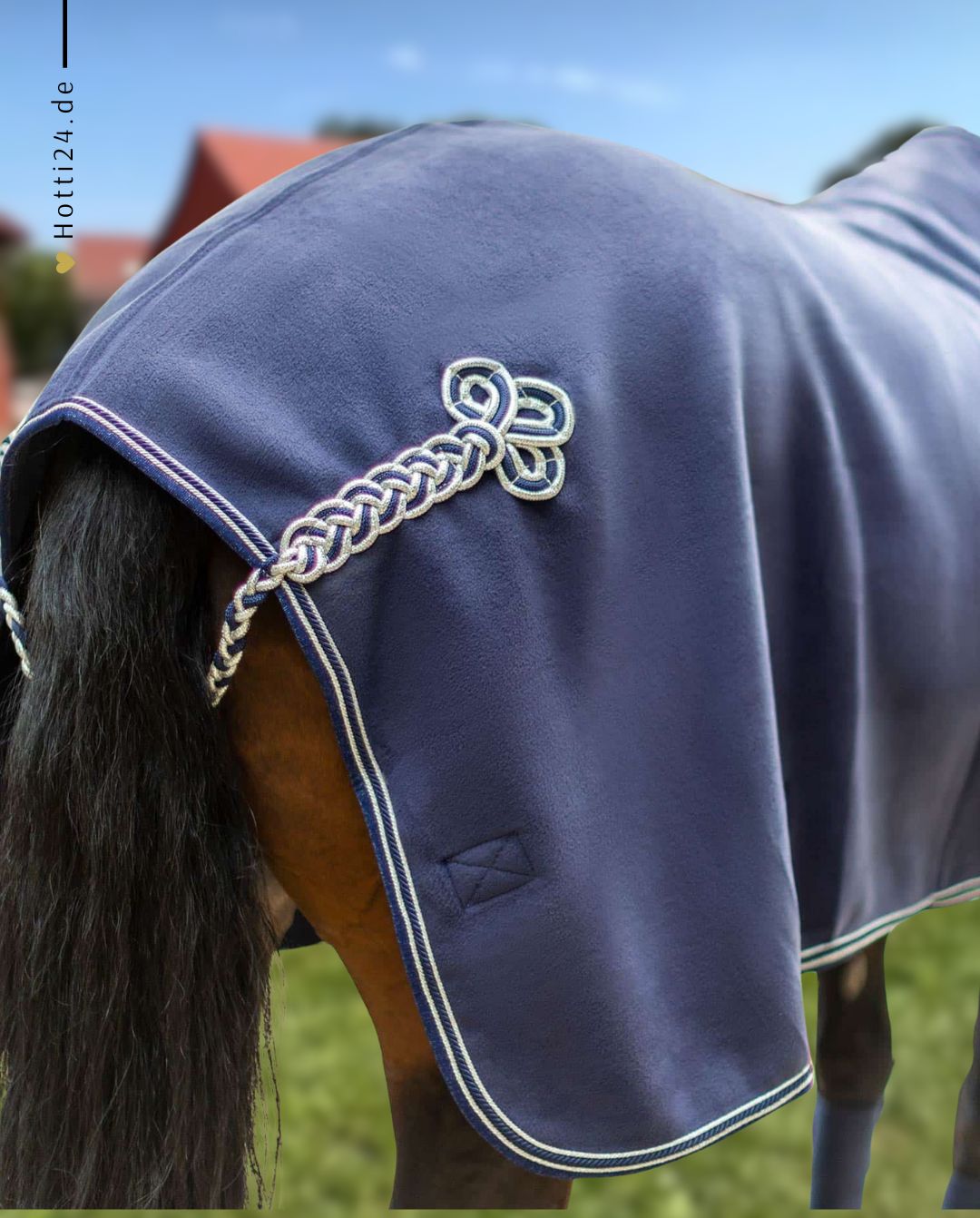 Schwarze Equestrian »Abschwitzdecke Blue