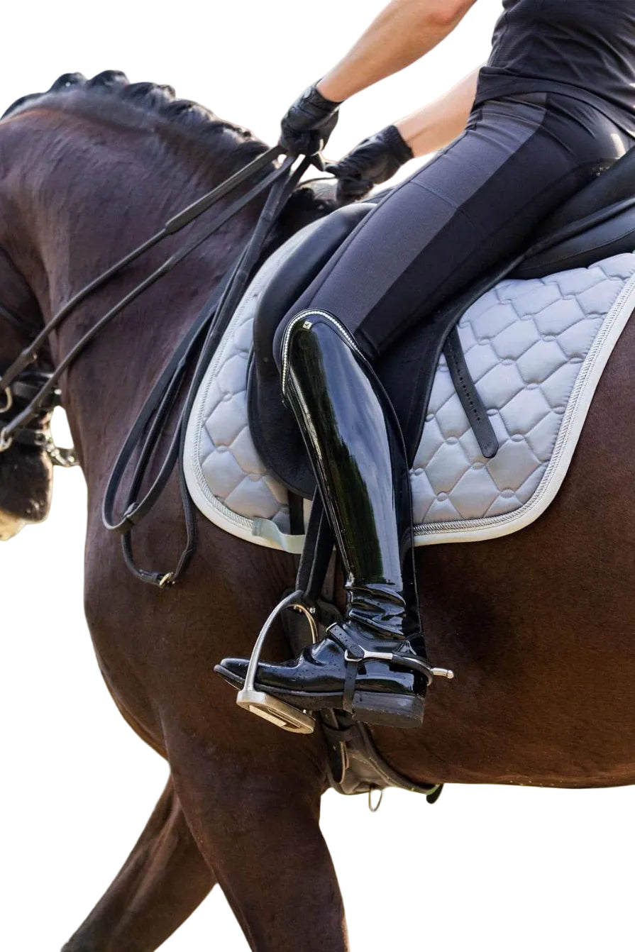 Schwarze Equestrian »Dressage Saddle Pad Grey