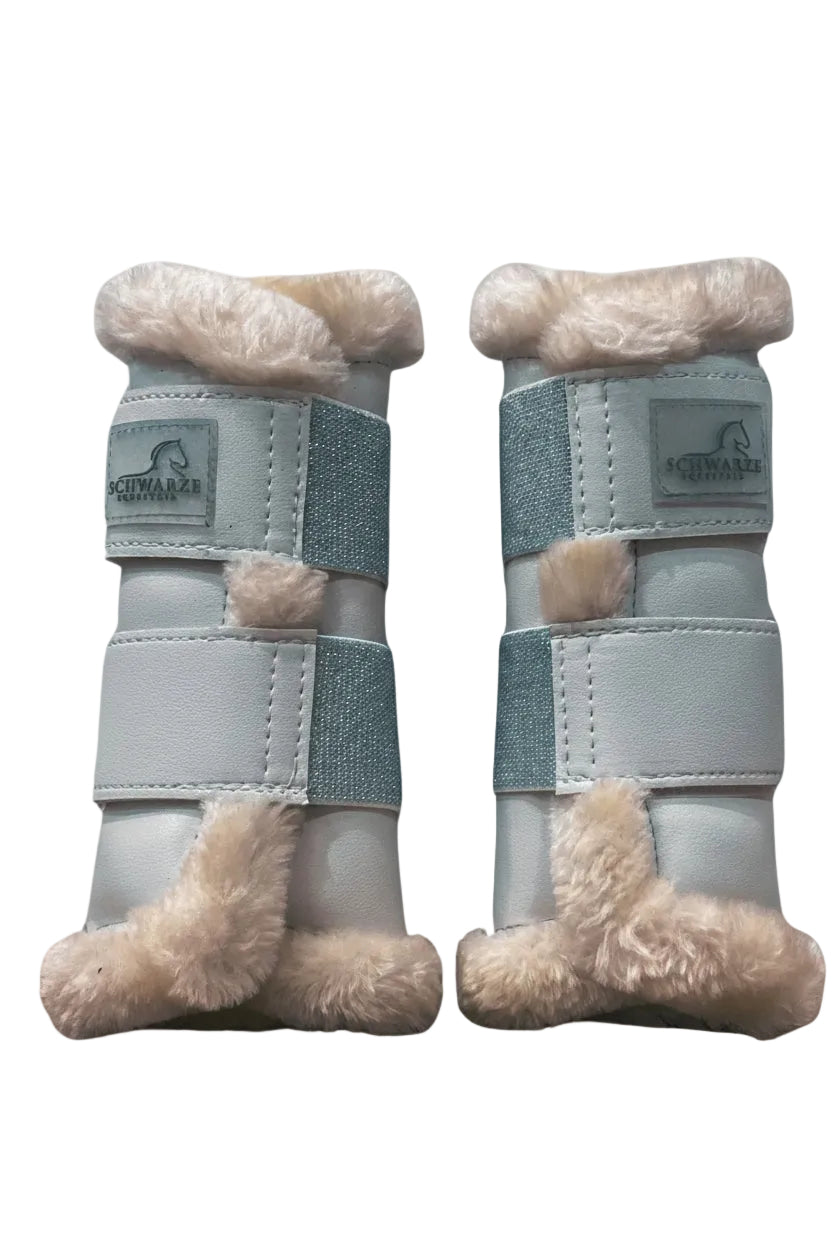 Schwarze Equestrian Gamaschen 2er Set Grey