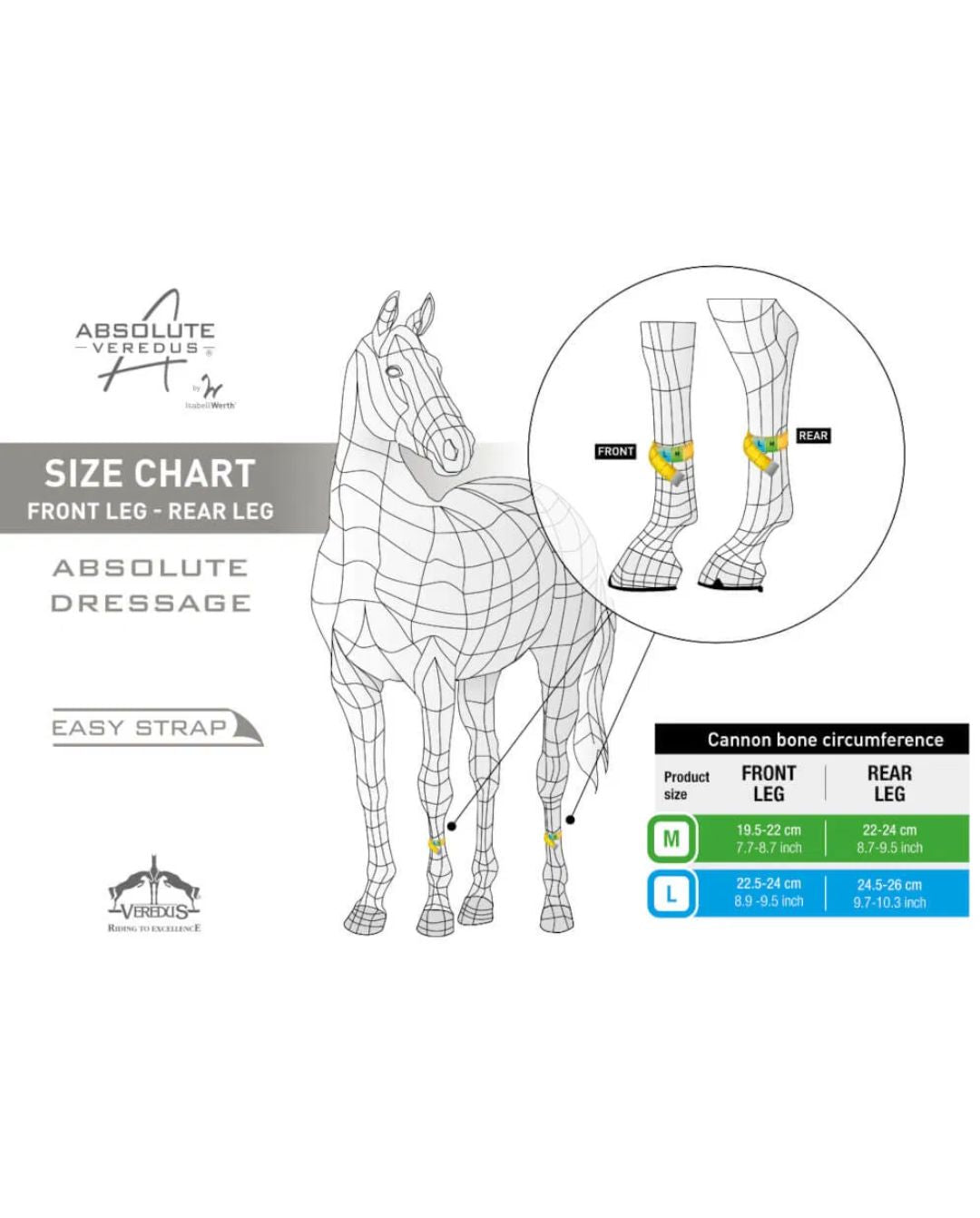 Veredus »Gamaschen Absolute Easy Strap vorne by Isabell Werth Black