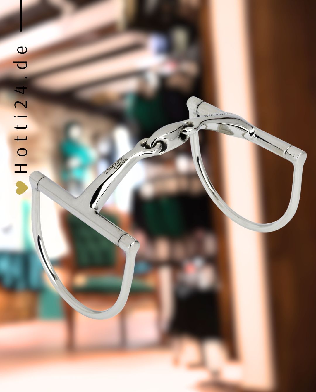 Stübben "Bit 2251 D-Ring Snaffle Easy Control double jointed