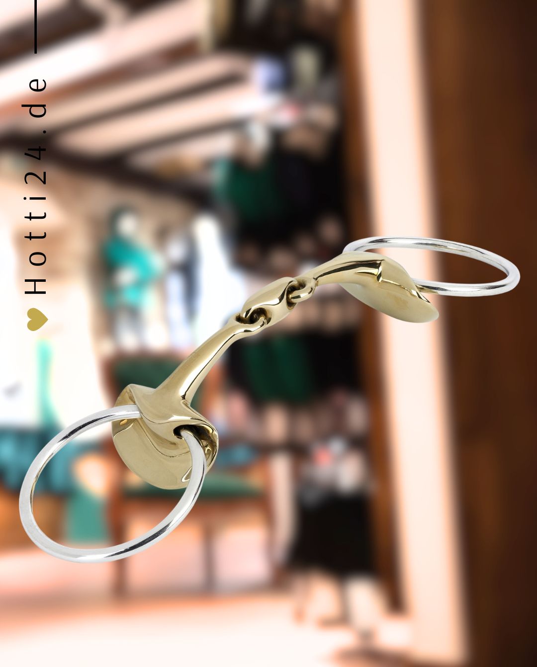 Stübben "Bit 2262 Golden Wings Snaffle Double Jointed