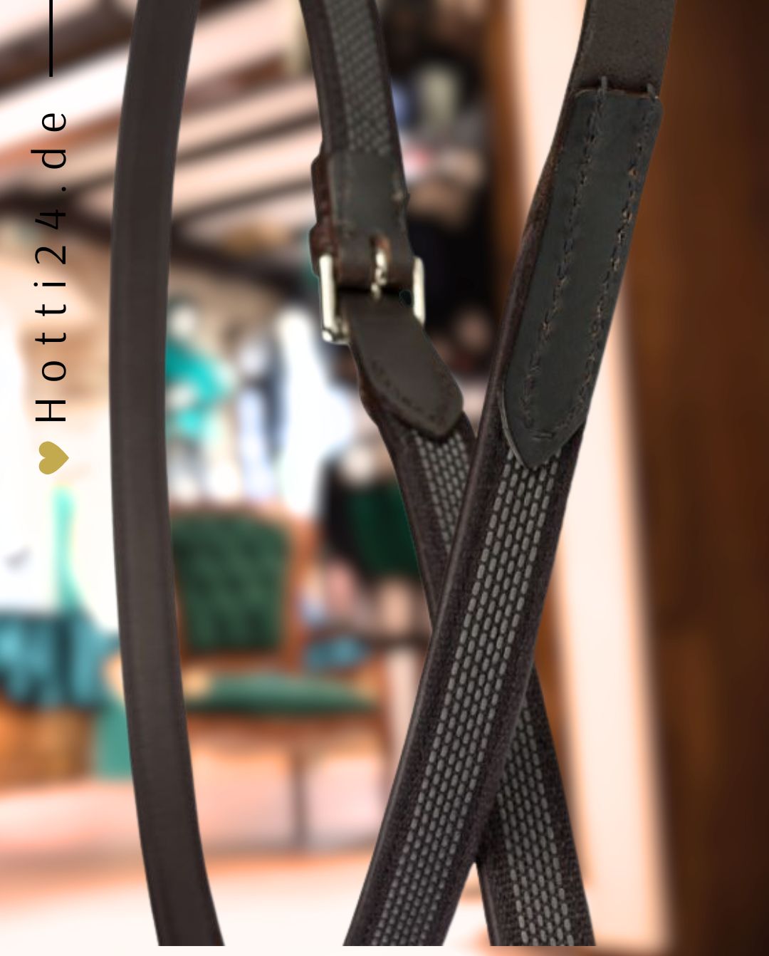 Stübben "Leather Reins NT Extra Grip Black