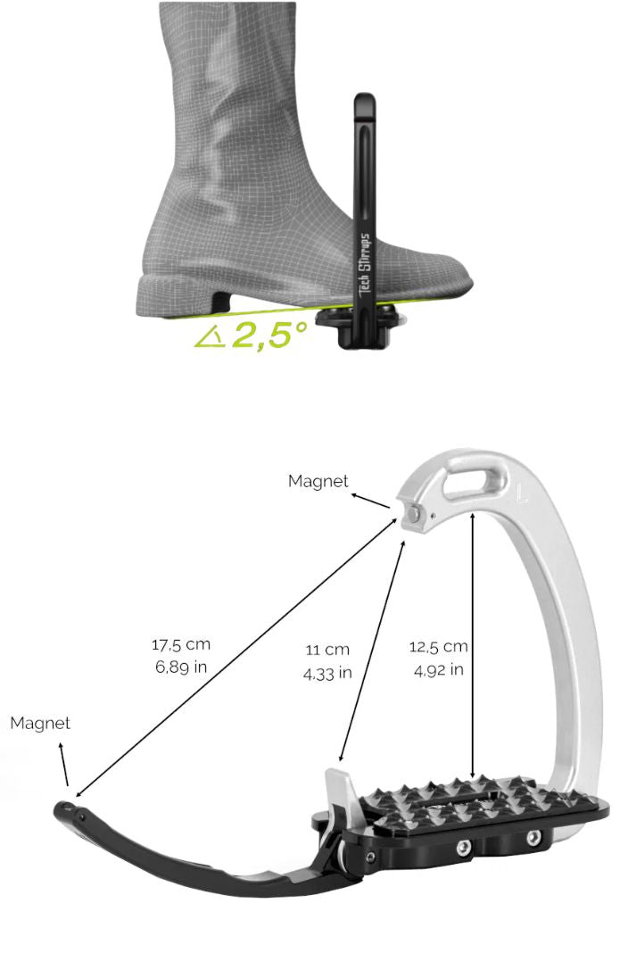 Tech Stirrups »Steigbügel Venice Sloped EVO Silver/Titanium