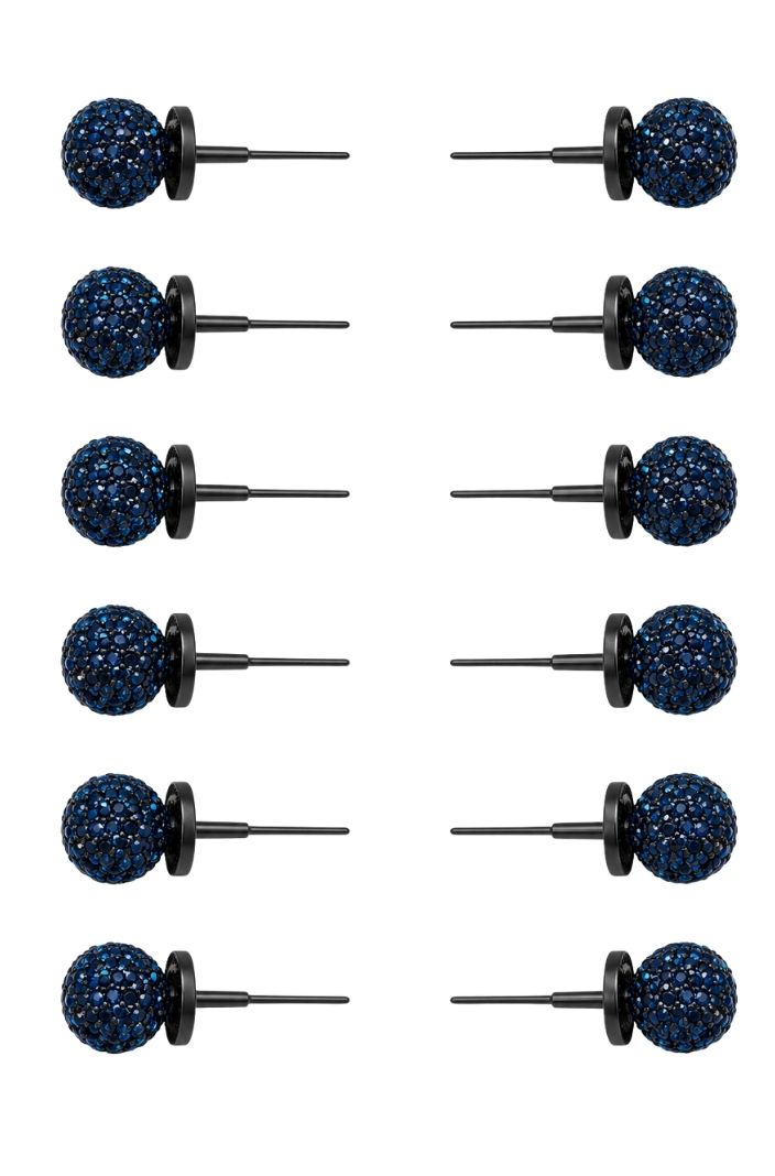 The Showpin Mähnenschmuck 12 Glitzerkugeln klein Blau