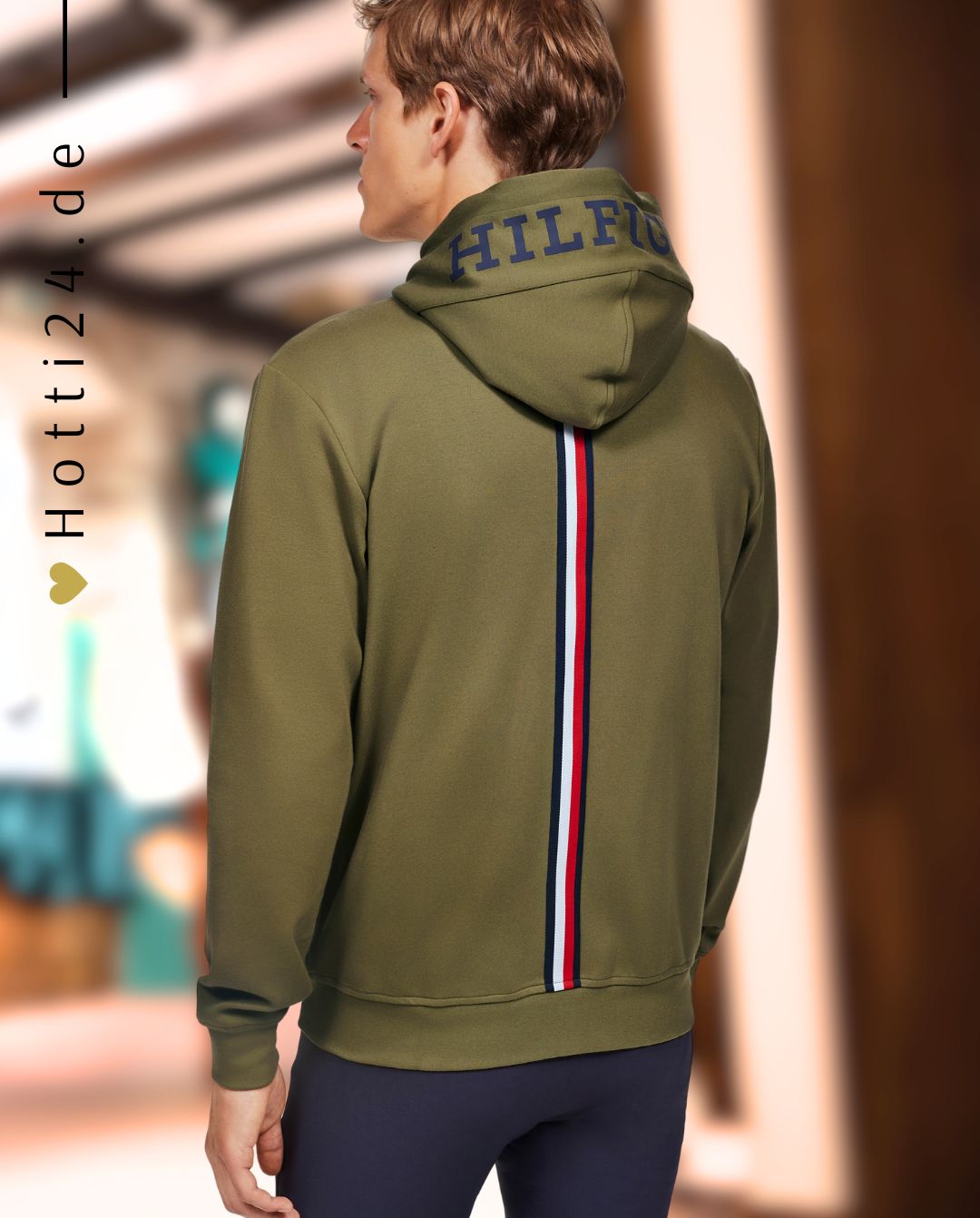 TOMMY HILFIGER »Trainingsjacke Glenn Utility Olive