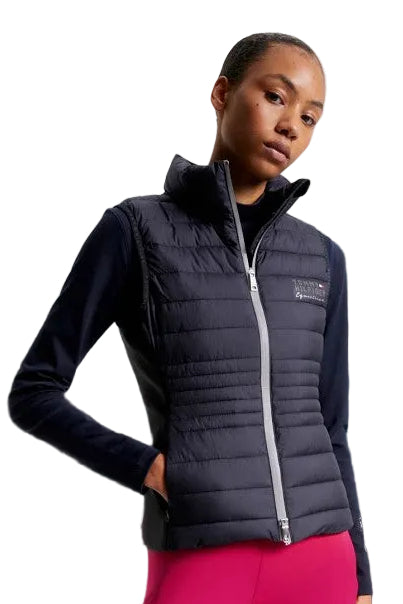 Tommy Hilfiger Equestrian® - Damen Weste Puffer Blau, vielseitig, sportlich und funktionell. Unsere neueste gepolsterte Weste Artikelnummer th08wves452-004 kaufen bei www.Hotti24.de
