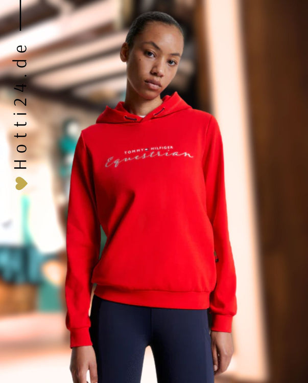 Tommy Hilfiger Equestrian® »Damen Hoodie Greenwich Rot, unser brandneuer Kapuzenpullover mit einer Prise Raffinesse Artikelnummer th08whoo438-047 erhältlich unter www.Hotti24.de