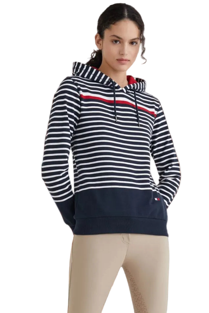 Tommy Hilfiger Equestrian Hoodie Stripe Desert Sky