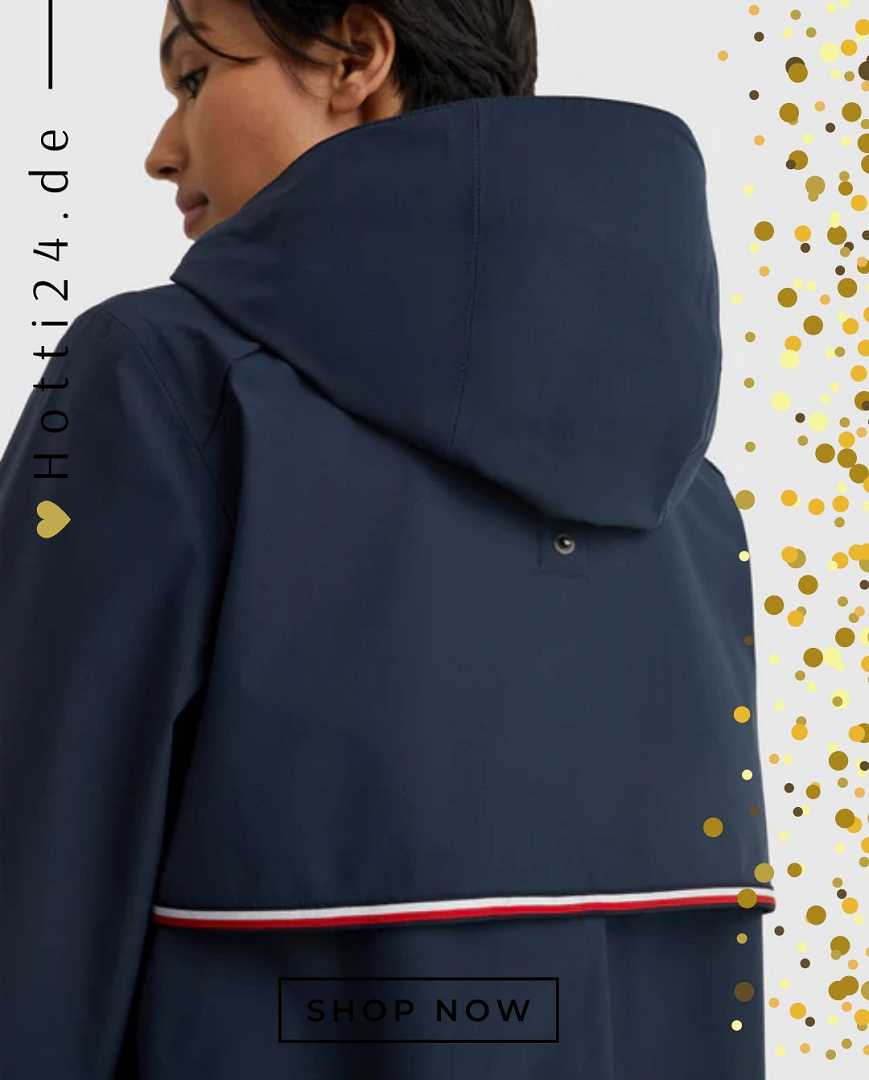 tommy hilfiger damen regenjacke wasserdicht th07wjac303-004 blau
